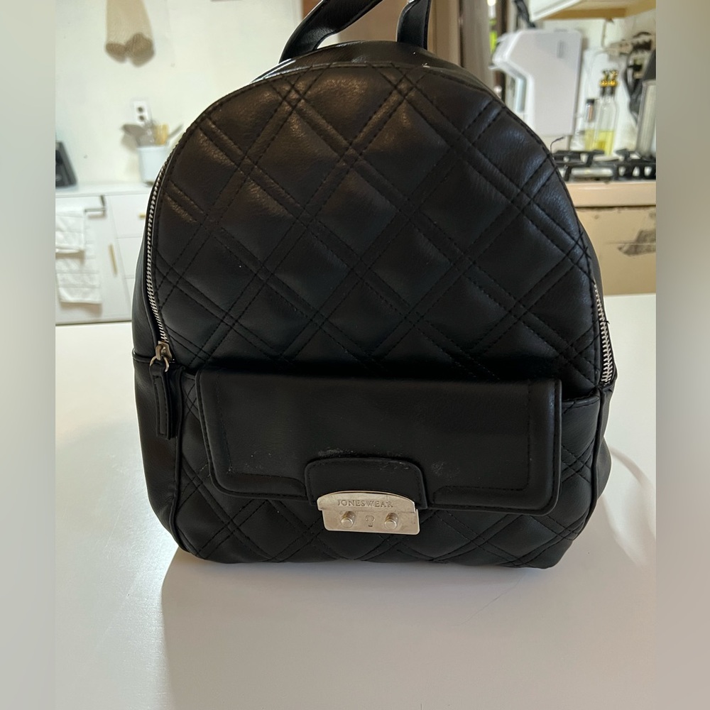 Vegan leather mini backpack